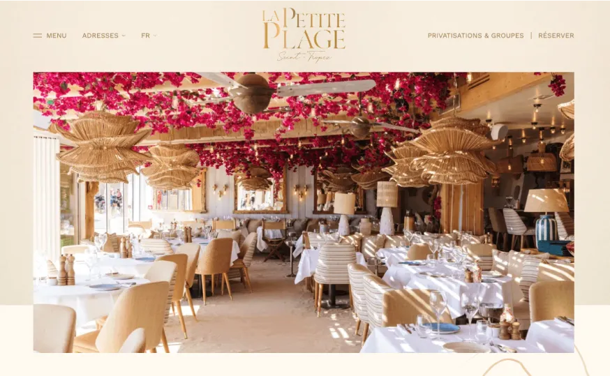 La Petite Plage website