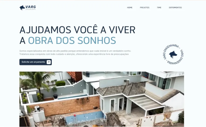 Varg Engenharia website